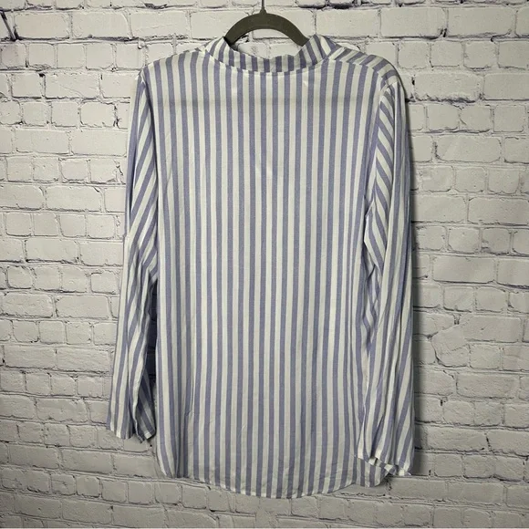 Amaryllis Navy and White Striped Top - Picture 2 of 3